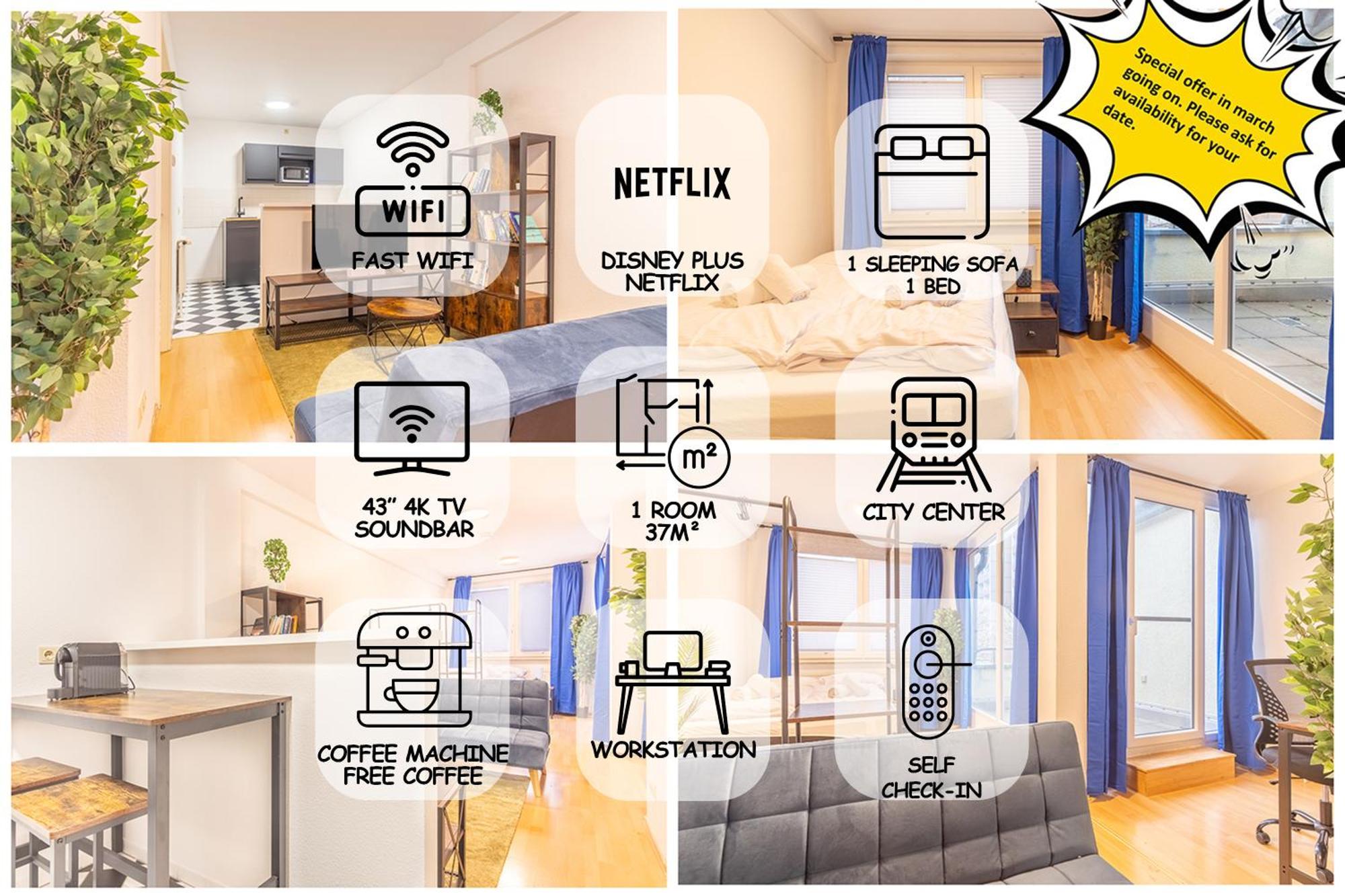 Bad DürrenbergBalkon, 4K Tv, Kaffee, Netflix公寓 外观 照片